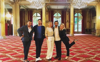 L’équipe du film “Les Chatouilles” était à l’Elysée hier.